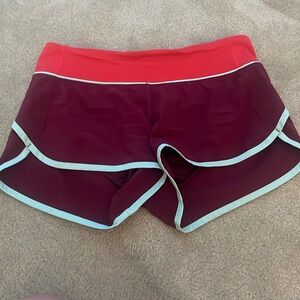 colorblock lululemon speed up shorts size 4
